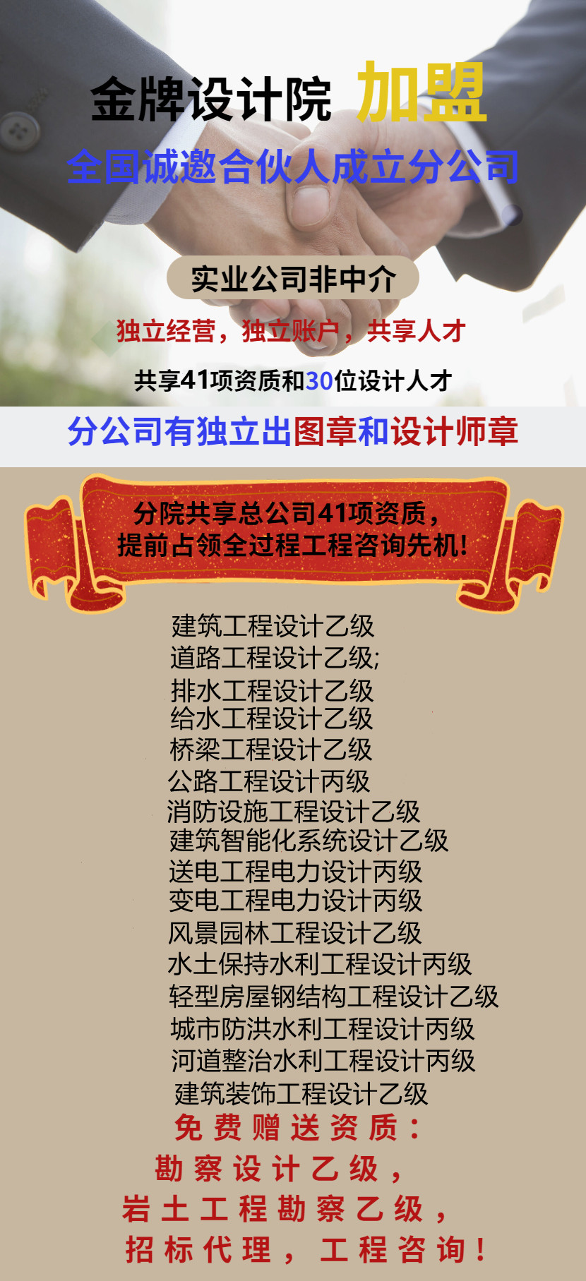 设计院加盟之设计资质详情