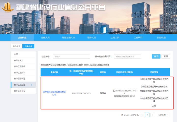 福建省建设行业信息公开平台 770772老牌红灯笼玄机料有限公司